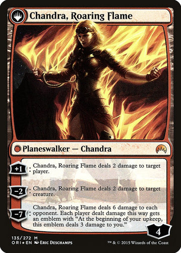 Chandra, Fire of Kaladesh // Chandra, Roaring Flame [Magic Origins Prerelease Promos] - 0