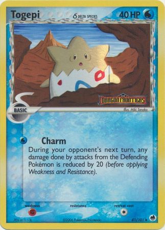 Togepi (41/101) (Especie Delta) (Estampado) [EX: Dragon Frontiers] 