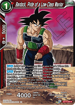 Bardock, orgullo de un guerrero de clase baja (raro) (BT13-005) [Suprema rivalidad] 