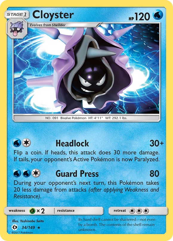 Cloyster (34/149) [Sol y Luna: Conjunto básico] 