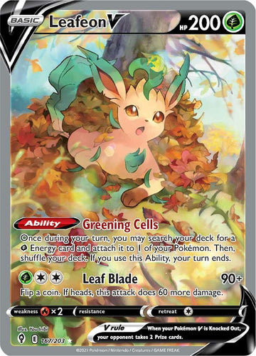 Leafeon V (167/203) [Espada y escudo: cielos en evolución] 