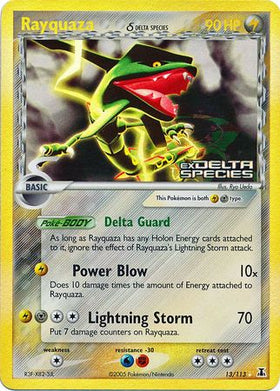 Rayquaza (13/113) (Especie Delta) (Estampada) [EX: Especie Delta] 