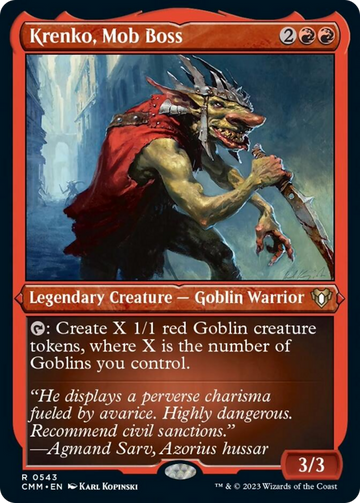 Krenko, jefe de la mafia (lámina grabada) [Commander Masters] 
