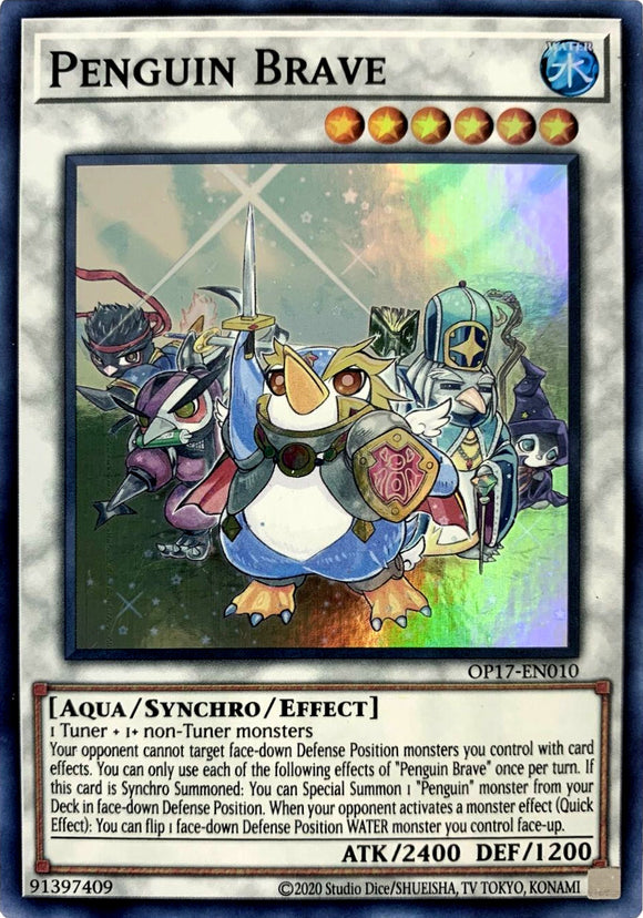 Pingüino valiente [OP17-EN010] Súper raro 