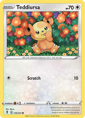 Teddiursa (126/203) [Espada y escudo: cielos en evolución] 