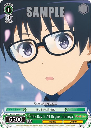 El día que todo comienza, Tomoya [Saekano: Cómo criar a una novia aburrida] 