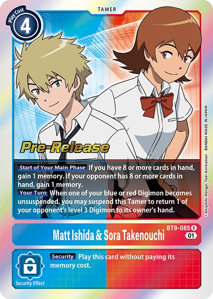 Matt Ishida y Sora Takenouchi [BT9-085] [Promociones previas al lanzamiento de X Records] 