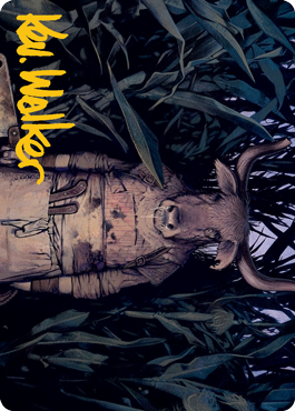 Tarjeta de arte de Fleshtaker (firma estampada en dorado) [Serie de arte Innistrad: Midnight Hunt] 