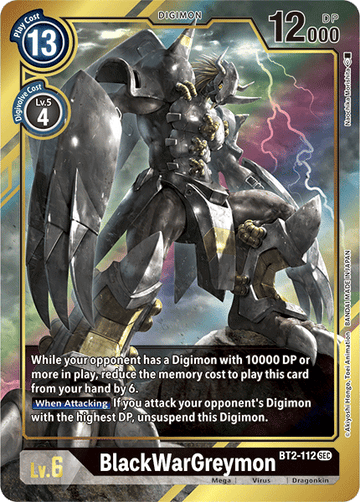 BlackWarGreymon [BT2-112] (Arte alternativo) [Lanzamiento de la versión especial de refuerzo 1.5] 