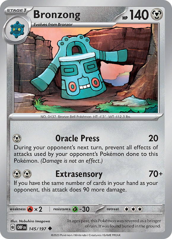 Bronzong (145/197) [Escarlata y violeta: llamas de obsidiana] 