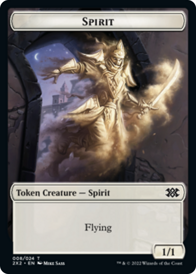 Wrenn and Six Emblem // Spirit (008) Double-Sided Token [Double Masters 2022 Tokens] - 0