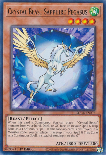 Bestia de cristal Zafiro Pegaso [SDCB-EN007] Común 