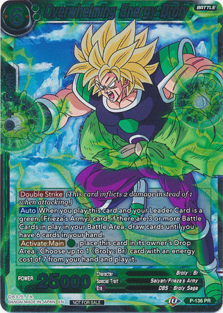 Broly de energía abrumadora (paquete Super Dash de la serie 7) (P-136) [Tarjetas de promoción] 