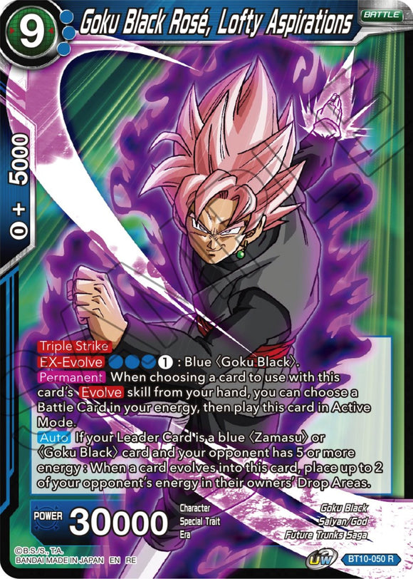 Goku Black Rose, Aspiraciones elevadas (Reimpresión) (BT10-050) [Ultimate Deck 2023] 