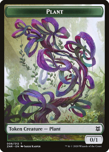 Cat // Plant Double-Sided Token [Zendikar Rising Tokens] - 0