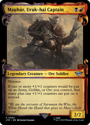 Mauhur, capitán Uruk-hai [El Señor de los Anillos: Pergaminos de presentación de Cuentos de la Tierra Media] 