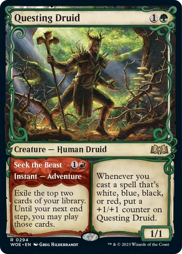 Druida en busca de misiones // En busca de la bestia (Escaparate) [Wilds of Eldraine] 