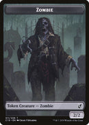 Zombie (010) // Zombie (011) Double-Sided Token [Commander 2019 Tokens]-2
