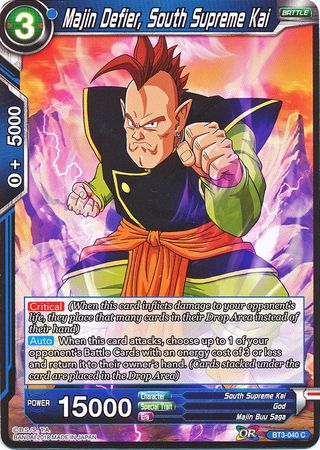 Majin Defier, Kai Supremo del Sur (BT3-040) [Mundos cruzados] 