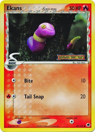 Ekans (47/101) (Especie Delta) (Estampado) [EX: Dragon Frontiers] 