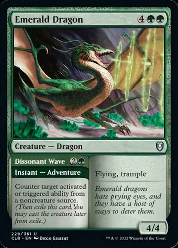 Dragón Esmeralda // Onda disonante [Commander Legends: Battle for Baldur's Gate] 