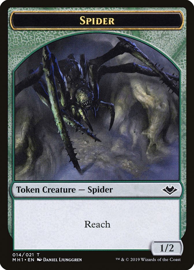 Zombie (007) // Spider (014) Double-Sided Token [Modern Horizons Tokens] - 0