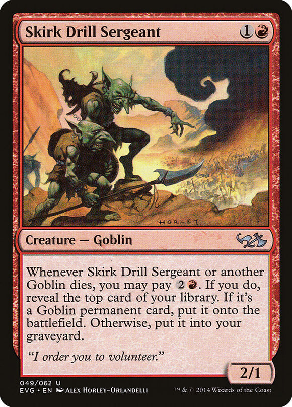 Sargento instructor Skirk (Elfos contra goblins) [Antología de Duel Decks] 