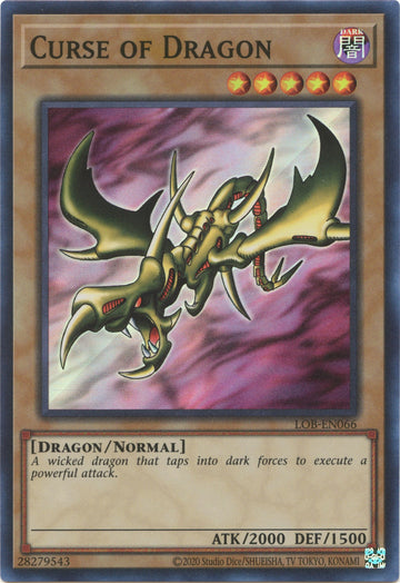 La maldición del dragón (25.º aniversario) [LOB-EN066] Súper rara 