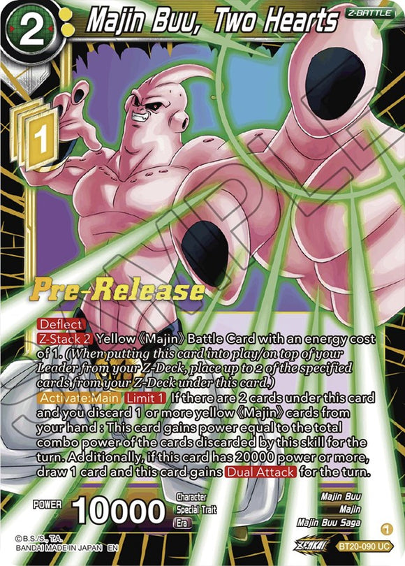 Majin Buu, Two Hearts (BT20-090) [Promociones de prelanzamiento de Power Absorbed] 