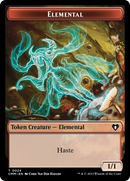 Elemental (0024) // Dwarf Berserker Double-Sided Token [Commander Masters Tokens]-1