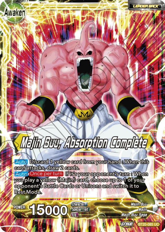 Majin Buu // Majin Buu, Absorción Completa (BT20-085) [Poder Absorbido] 