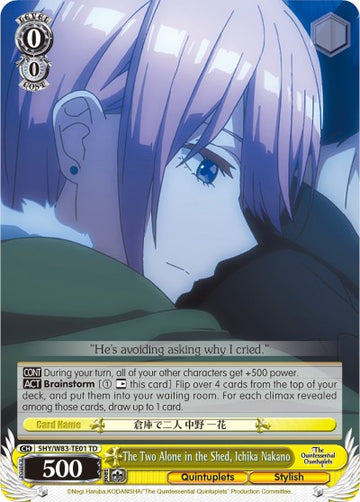 Las dos solas en el cobertizo, Ichika Nakano (5HY/W83-TE01 TD) [Las quintillizas por excelencia] 
