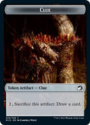 Zombie (005) // Clue Double-Sided Token [Innistrad: Midnight Hunt Tokens]-2