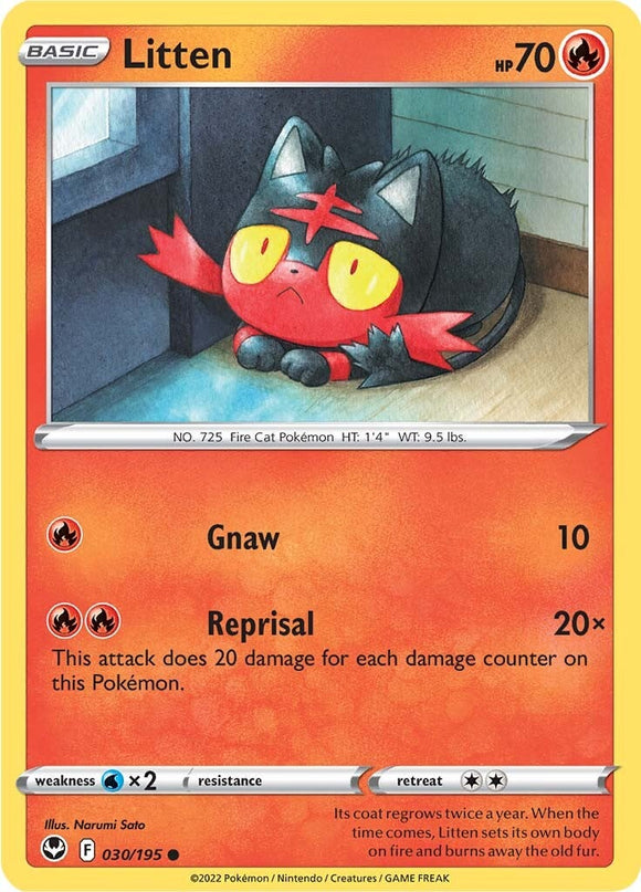 Litten (030/195) [Espada y escudo: Tempestad de plata] 