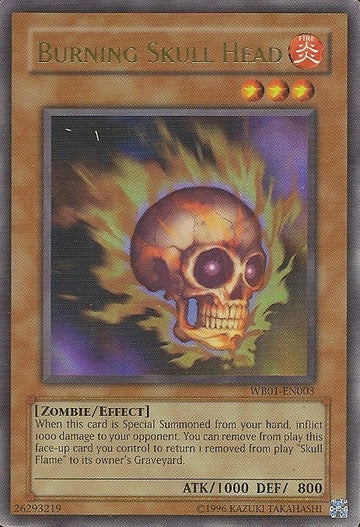 Cabeza de calavera ardiente [WB01-EN003] Súper rara 