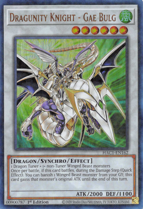 Caballero de la Dragunidad - Gae Bulg (Terminal de Duelo) [HAC1-EN162] Raro paralelo 