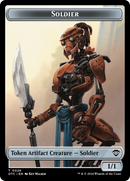 Drake // Soldier (0026) Double-Sided Token [Outlaws of Thunder Junction Commander Tokens]-2