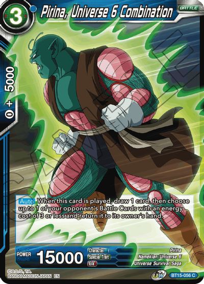 Pirina, Combinación del Universo 6 (BT15-056) [Enfrentamiento de Saiyans] 