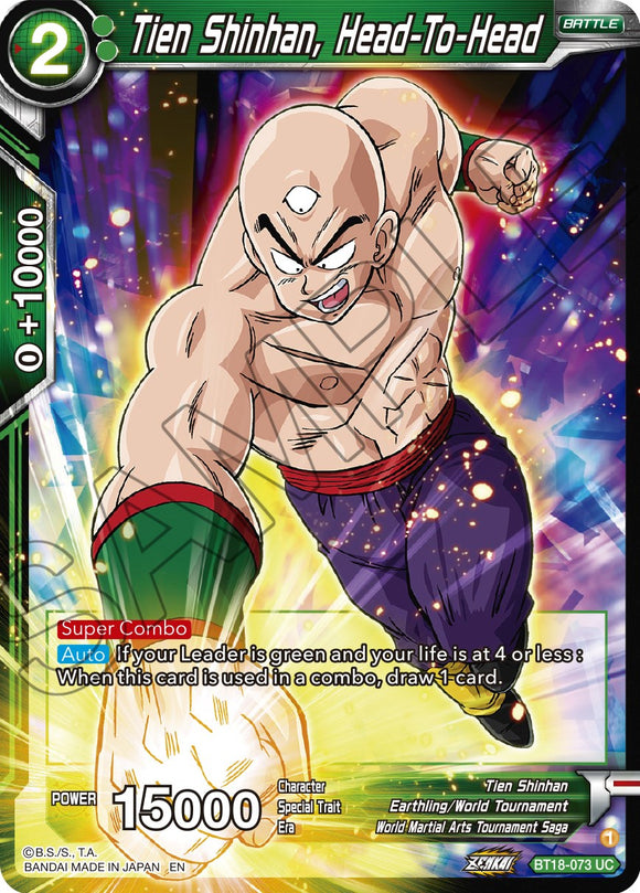 Tien Shinhan, cara a cara (BT18-073) [El amanecer de las Z-Legends] 