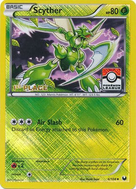 Scyther (4/108) (Primer puesto en la promoción de la liga) [Black &amp; White: Dark Explorers] 
