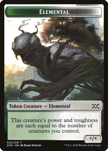 Clue // Elemental Double-Sided Token [Double Masters Tokens] - 0