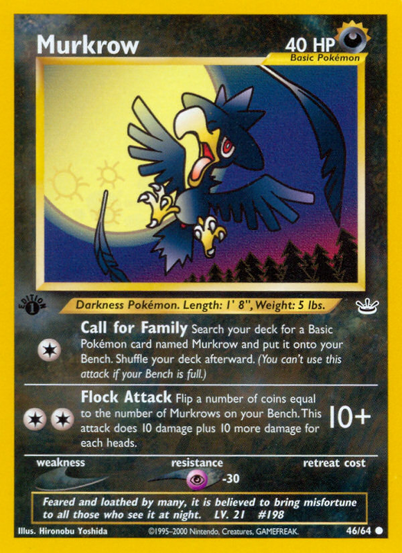Murkrow (46/64) [Neo Revelation 1.ª edición] 