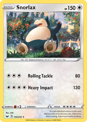 Snorlax (140/202) [Espada y escudo: conjunto básico] 