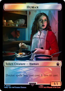 Human (0037) // Dinosaur Double-Sided Token (Surge Foil) [Doctor Who Tokens]-1