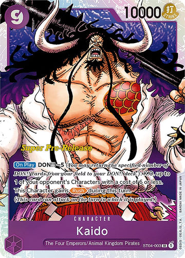 Kaido (003) [Super Baraja de prelanzamiento inicial: Piratas del Reino Animal] 