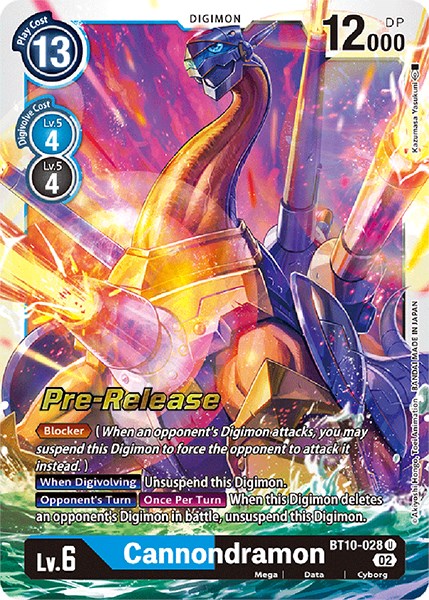 Cannondramon [BT10-028] [Tarjetas de prelanzamiento de Encounter Xros] 