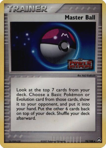 Master Ball (78/108) (Estampada) [EX: Guardianes del poder] 