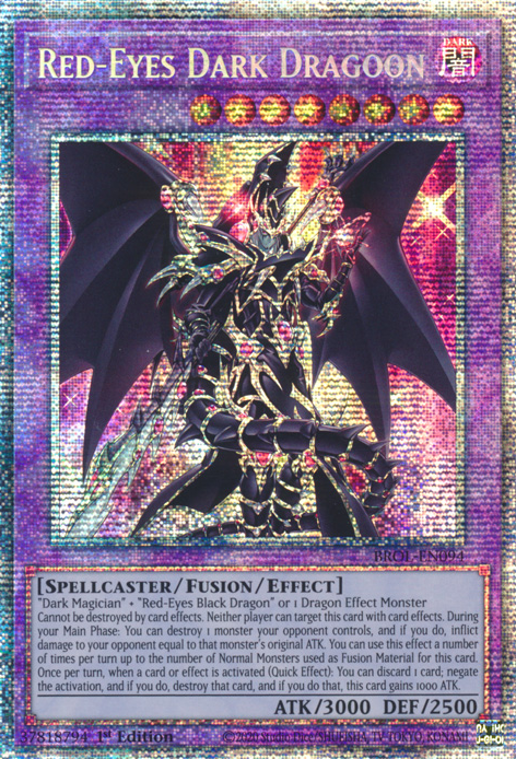Dragón oscuro de ojos rojos [BROL-EN094] Luz estelar Raro 