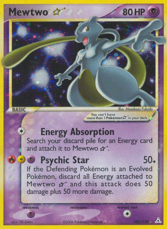 Mewtwo Estrella (103/110) [EX: Fantasmas de Holon] 