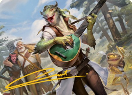 Tarjeta de arte del Trovador Errante (firma estampada en dorado) [Serie de arte de Dungeons &amp; Dragons: Adventures in the Forgotten Realms] 